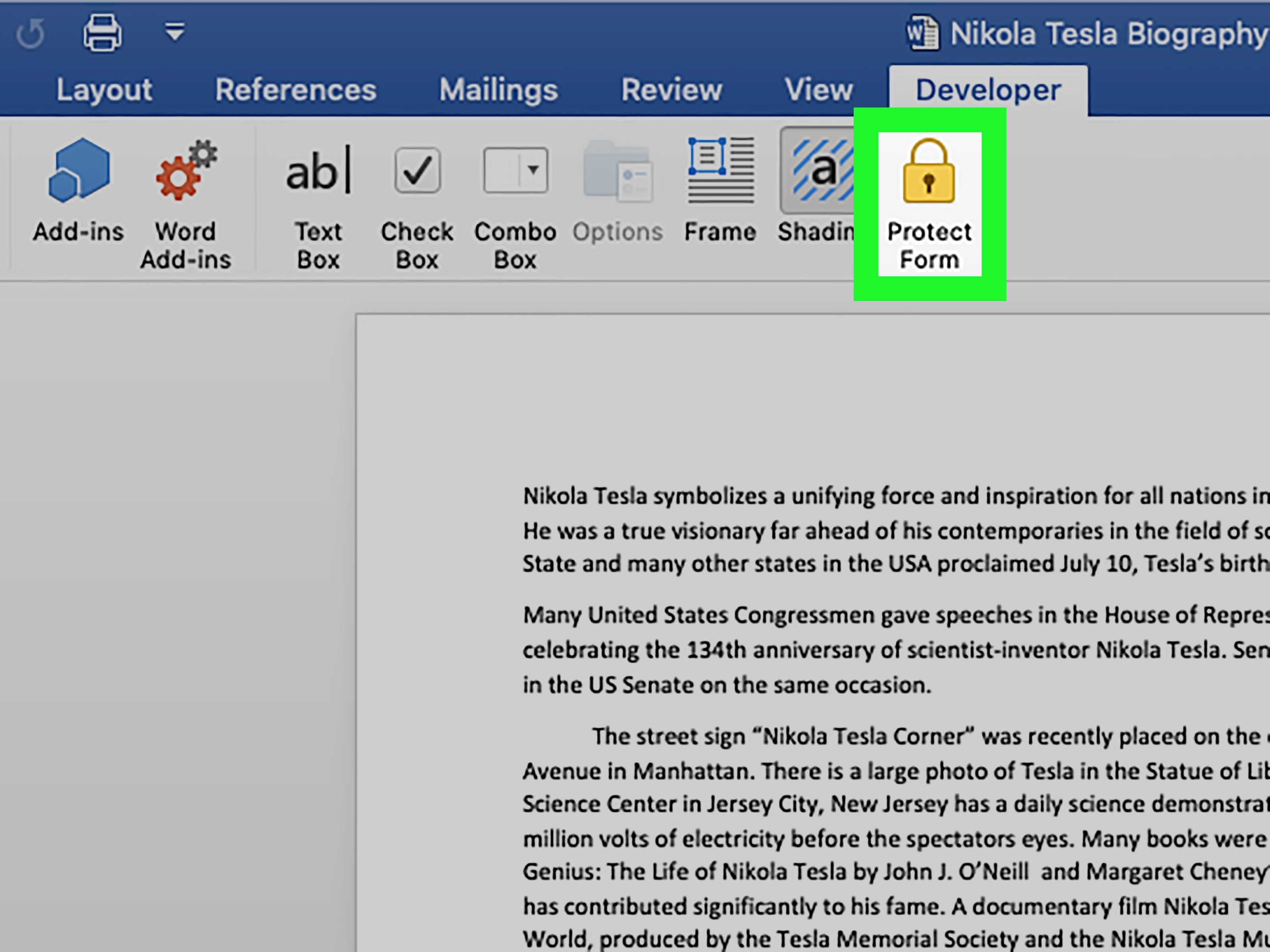 word for mac form enable editing
